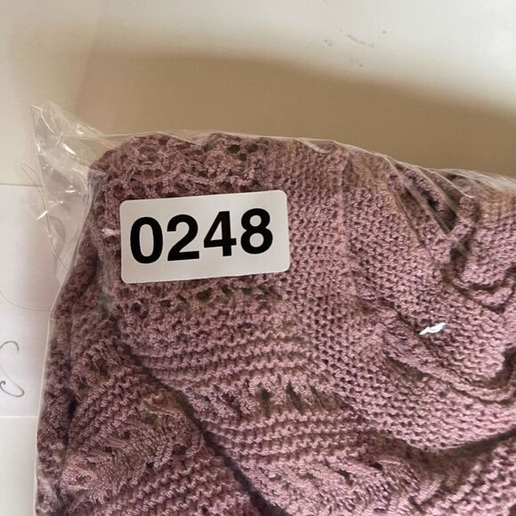 J. Jill Tunic Sweater Womens Size‎ Medium Pink Pullover Open Stitch Knit Sheer - Picture 8 of 8